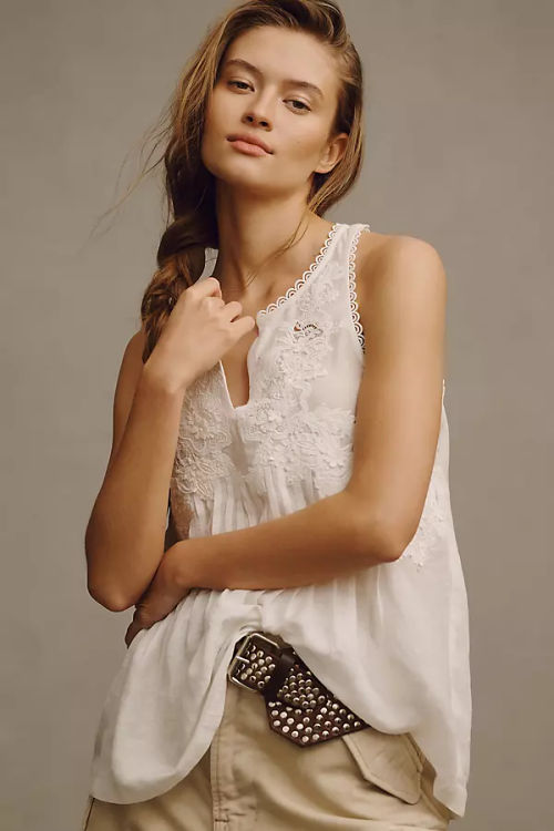 Ranna Gill Lace Tank Top