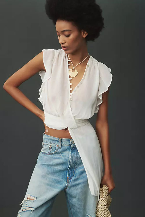 By Anthropologie Asymmetrical...