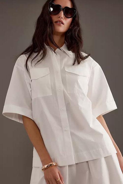 ALIGNE Short-Sleeve Boxy Shirt