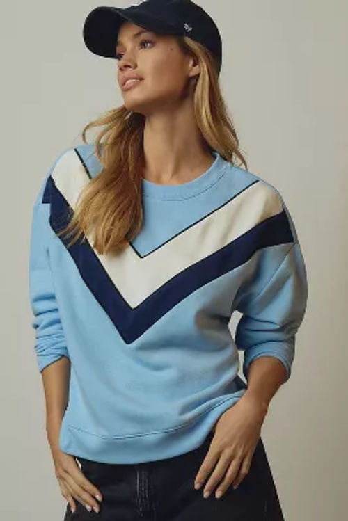 Maeve V-Striped Crew Neck...