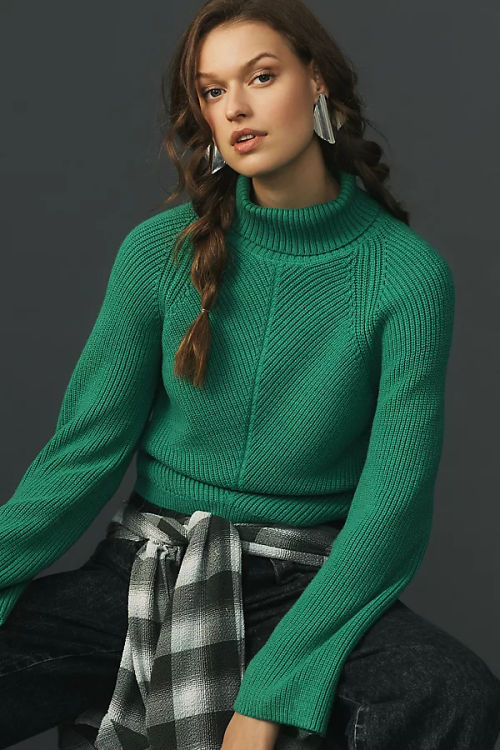 Maeve Cropped Turtleneck...