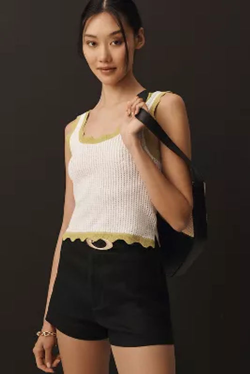 Maeve Cropped Scallop Knit...