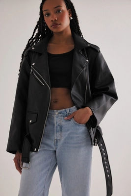 Blanknyc denim discount faux leather jacket