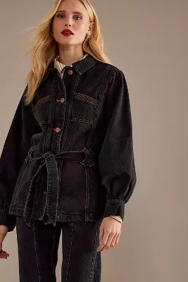 Finery - What's another denim jacket? This one is technically called a  shirt, so it's pry fine to add to cart. 🙃 🛒 Willow is wearing a small.  Does run a touch oversized. | Facebook