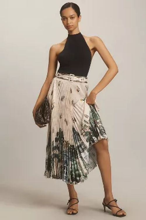 Ranna Gill Aria Pleated Midi...