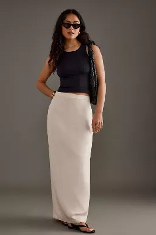 Selected Femme Addia Linen-Blend Maxi Skirt