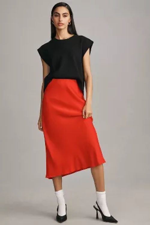 The Tilda Midi Slip Skirt by...