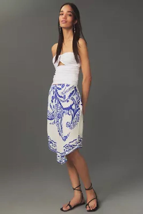 Maeve Silky Hanky-Hem Midi...