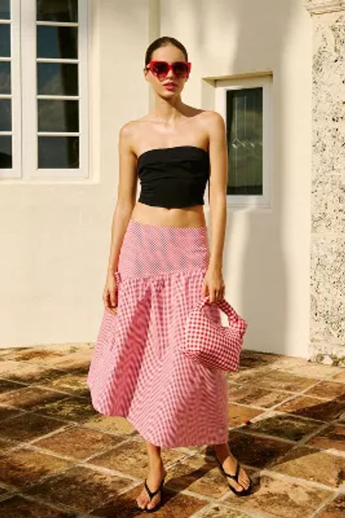 Maeve Asymmetric Picnic Midi...