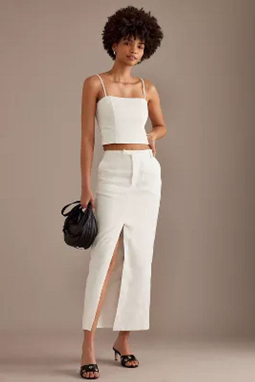 Bardot Sita Linen Front-Slit...