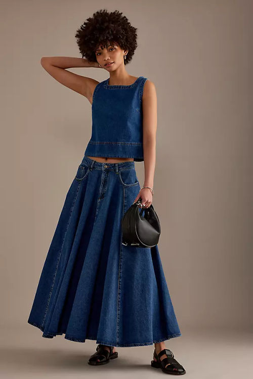 ALIGNE Luna Volume Denim Maxi...