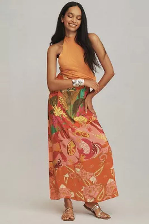 Farm Rio Floral Midi Skirt