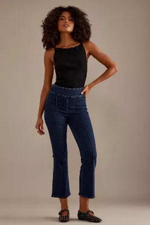 FRAME Le Crop Mini Boot Pintuck High-Rise Bootcut Jeans