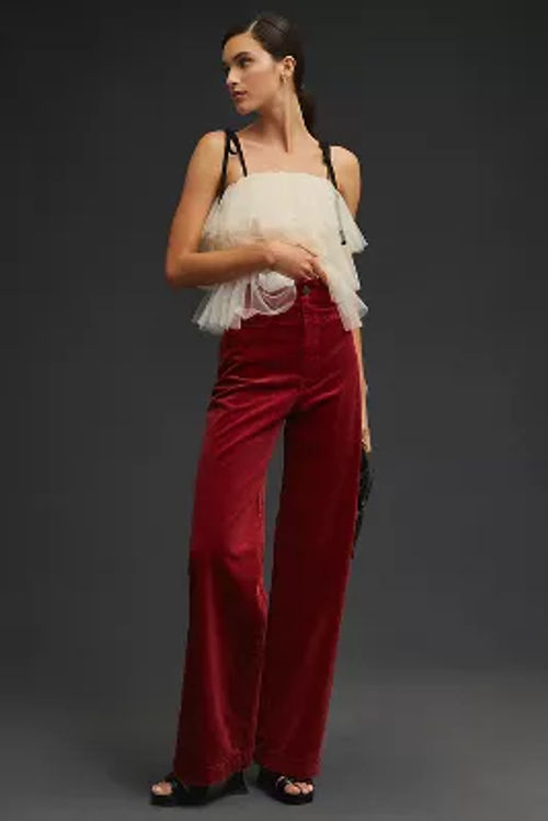 Porridge Sheer Wide-Leg Trousers