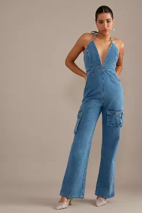 The Malika Strappy Gauze Wide-Leg Jumpsuit, £80.00