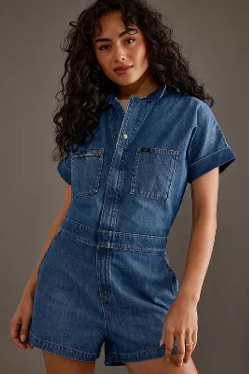 Lee Short-Sleeve Denim Playsuit