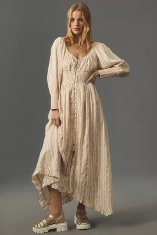 The Marisol Smocked Gauze Maxi Dress