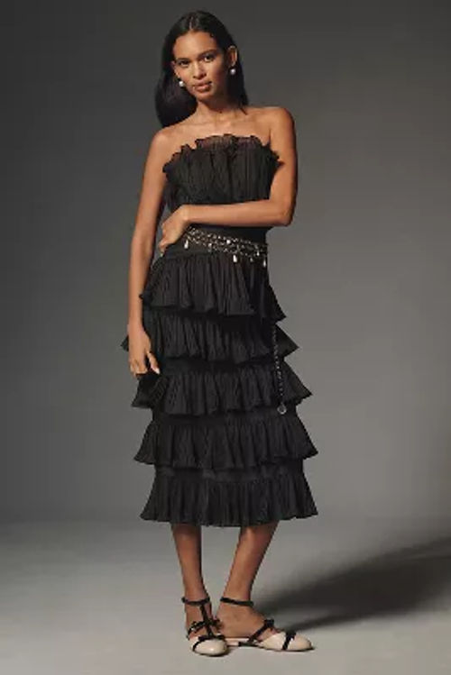 ELLIATT Maya Strapless Ruffle...