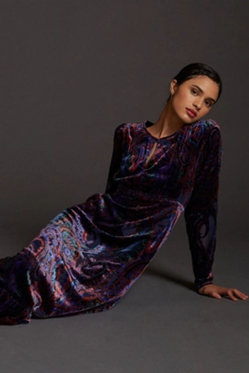 Let Me Be Burnout Velvet Maxi Dress 198 00 Victoria Leeds