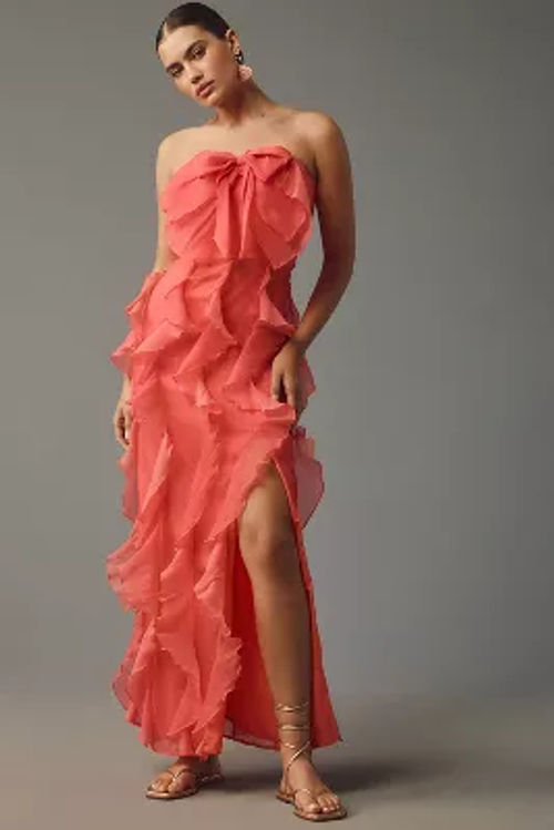 Hutch Strapless Tiered Tulle...