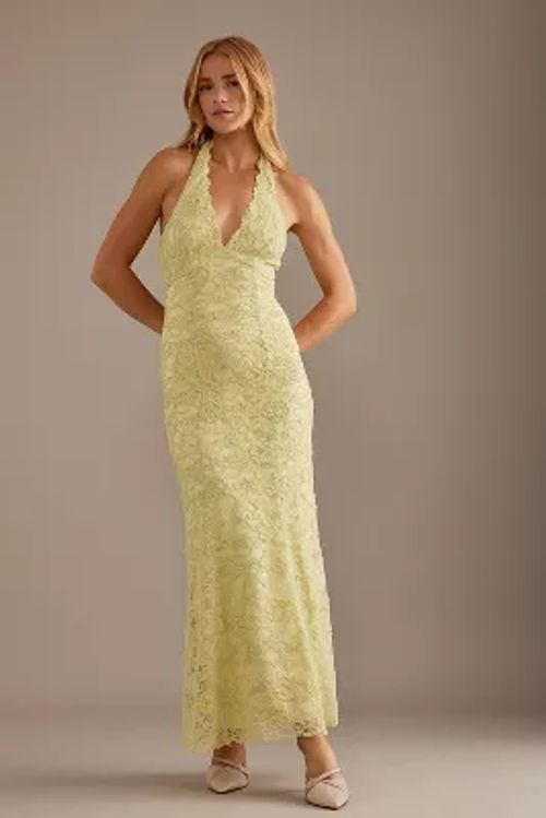 Bardot Evana Halter Lace Midi...