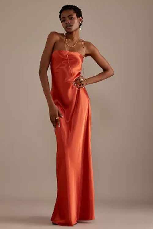 The Fleur Strapless Satin...