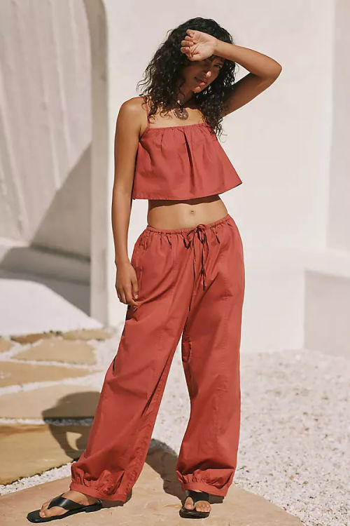 By Anthropologie Ruffled Crop...