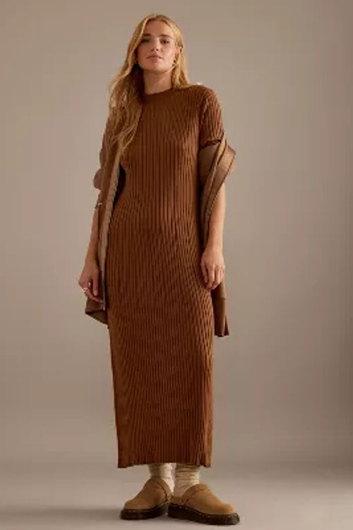 Varley Maeve Rib Knit Midi Dress