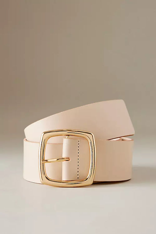 Leather Square Buckle Belt