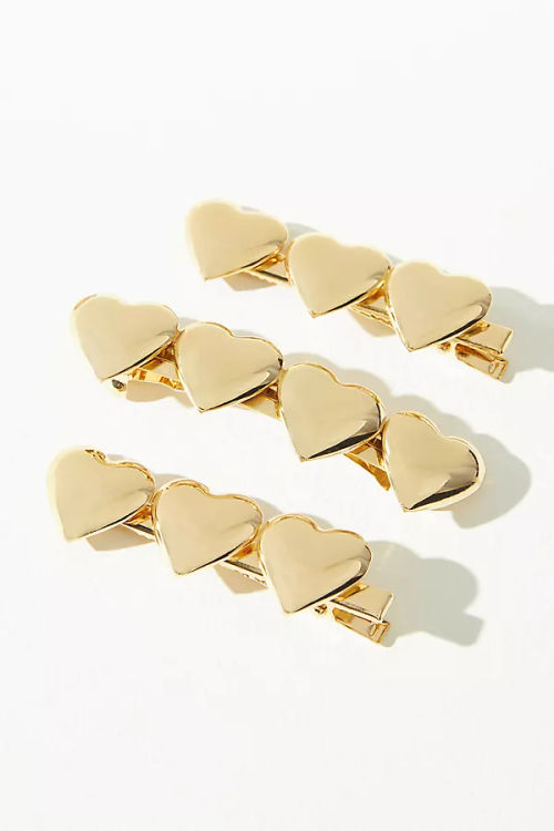 Metal Heart Hair Clips, Set...