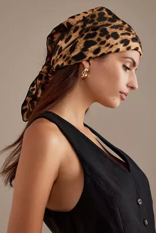 Leopard Print Head Scarf
