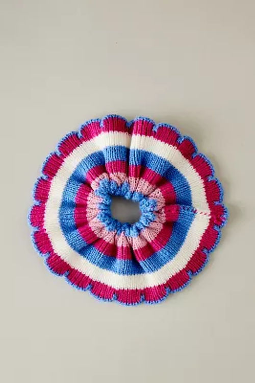 Crochet Stripe Scalloped Hair...