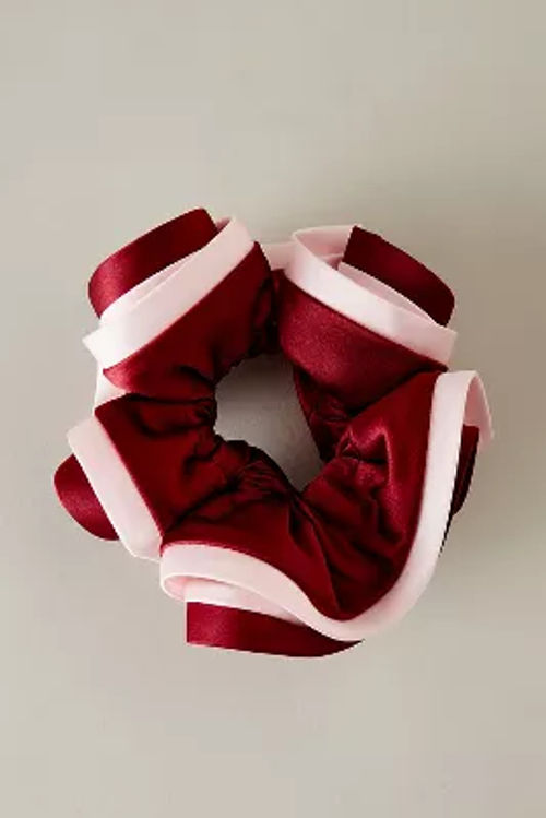 Two-Tone Satin Hair Scrunchie