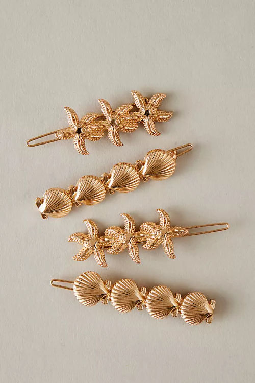 Shell & Starfish Hair Slides,...