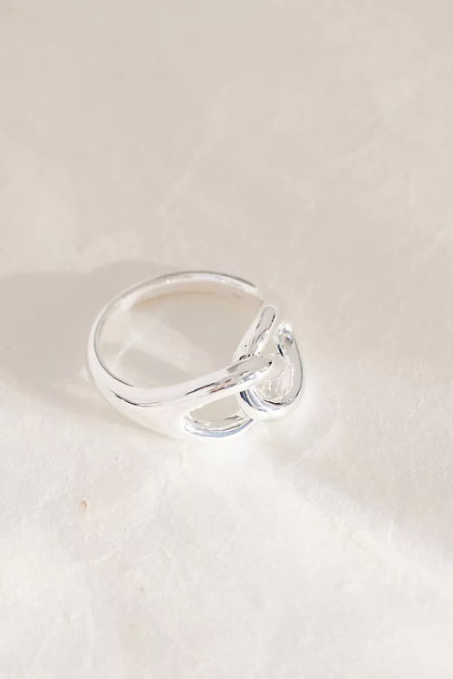 Silver-Plated Interlinked Ring