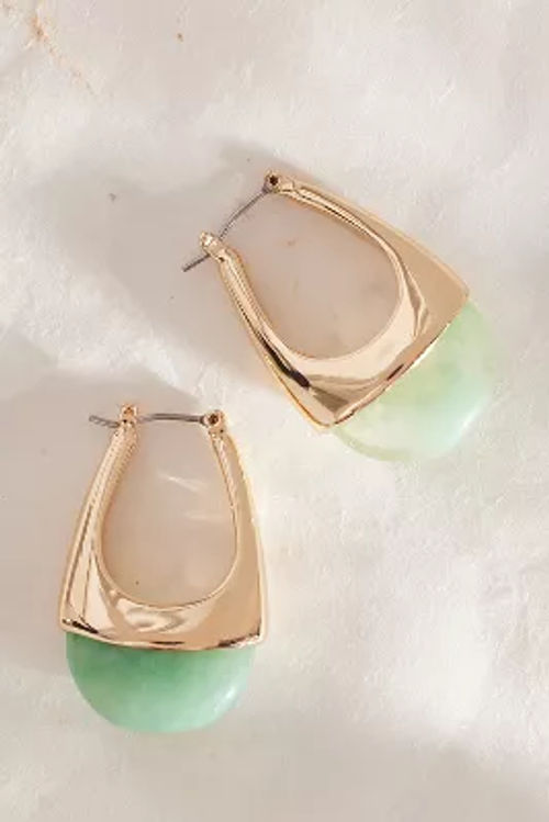 Gold Resin Drop Earrings