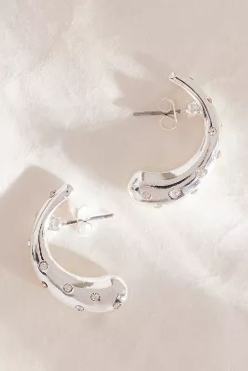 Curve Sparkle Drop Earrings