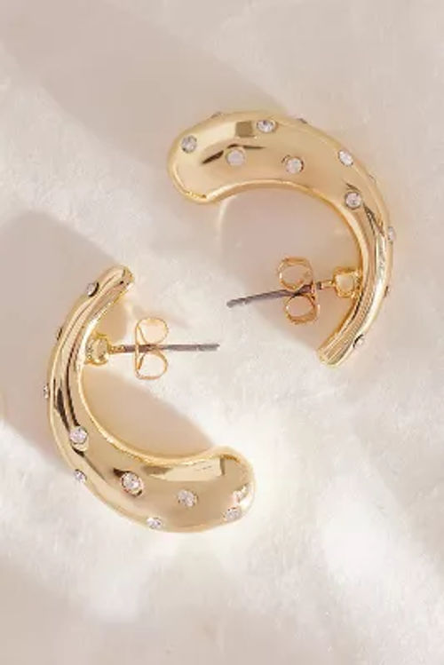 Curve Sparkle Drop Earrings