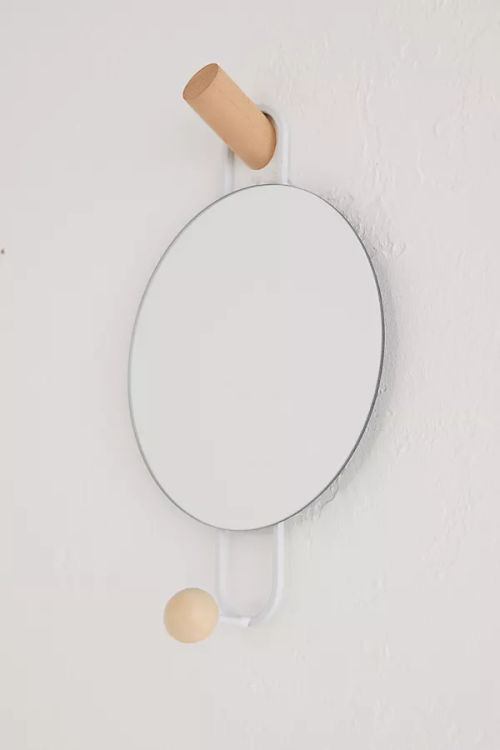 Round Hook Wall Mirror