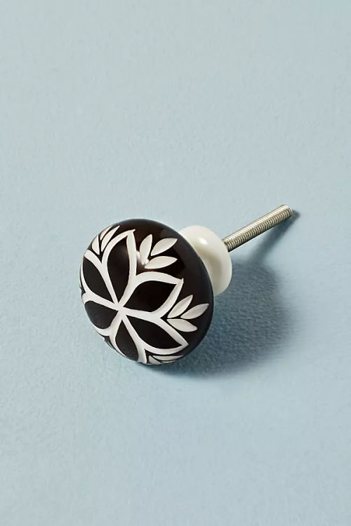 Resin Carved Floral Knob