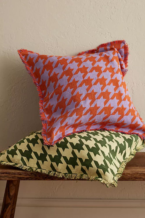 TBCo Lilac Houndstooth Cushion