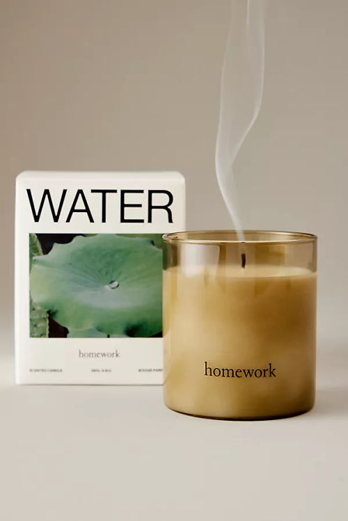 Homework Water Glass Candle