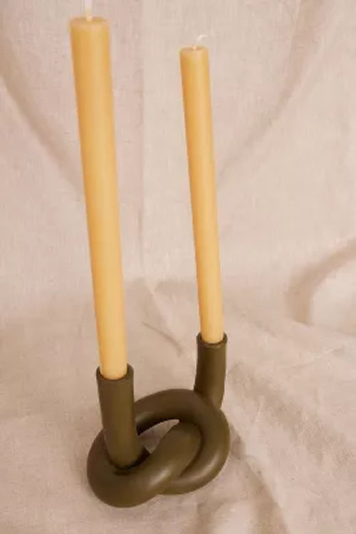 Ceramic Knot Taper Candle...