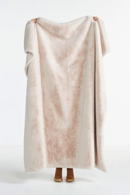 Sophie Faux Fur Throw Blanket Grey Compare Brent Cross