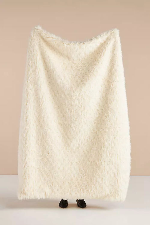 Faux Shearling Throw Blanket