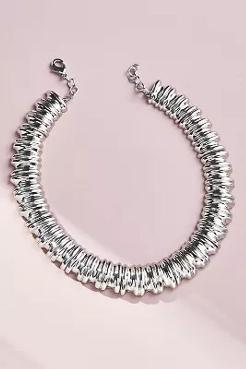 Chunky Ribbed Metal Necklace