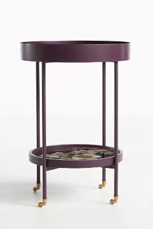 Floral Bar Cart Drinks Trolley