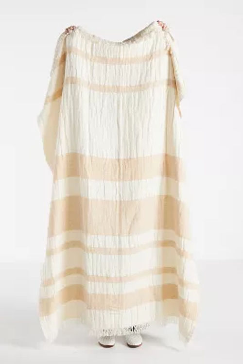 Makena Stripe Fringe Throw...