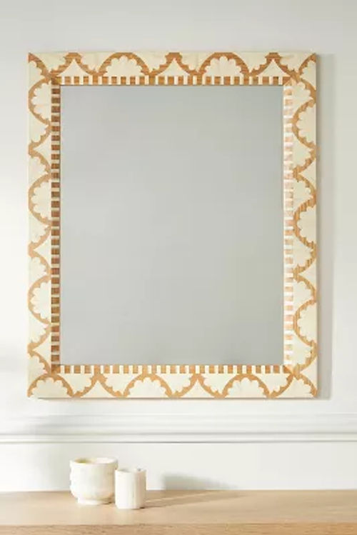 Fan Inlay Wall Mirror