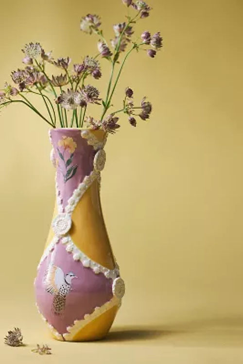 Pitta Floral Ceramic Vase,...